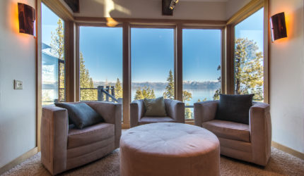 Sitting room with a beautiful view of Lake Tahoe